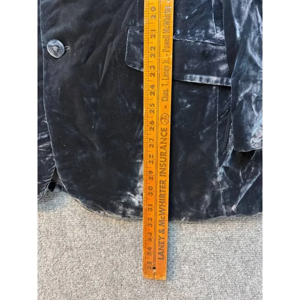 Vintage Gianni Versace Black Blazer Mens Size 52 L Distressed Italy JacketVelour